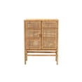 thumbnail image 4 of Baxton Studio Vivan Modern Bohemian Natural Brown Rattan and Mahogany Wood 3-Shelf Storage Cabinet, 4 of 7