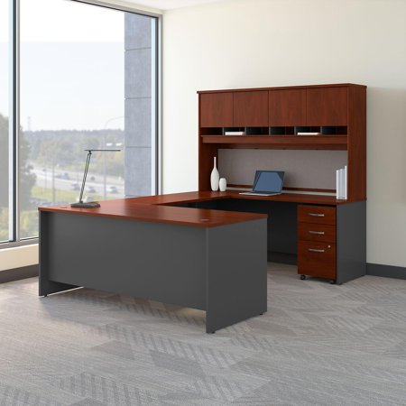 UPC: 0042976052751 | Bush Business Furniture Series C 72 in. U Shaped Desk with Mobile File Cabinet and Optional Hutch
