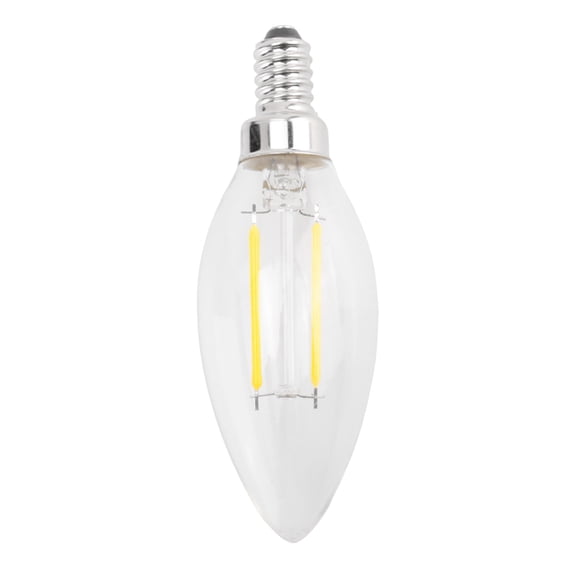 Dimmable E12 2W COB Candle Flame Filament LED Light Bulb Lamp 10*3.5cm