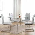 thumbnail image 6 of Dining Chairs Of 4, Faux Leather Padding, Metal Frame, Ergonomic Design, Disperses , Fits Various Scenes 4 With Seating Area, Legs, Stress, For Home Decoration Purposes, 6 of 7