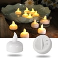 thumbnail image 1 of 12 Uds. De velas flotantes de inducción en el agua, boda romántica, vela electrónica LED, pecera, velas pequeñas intermitentes (blanco cálido) JAMW Sencillez, 1 of 5