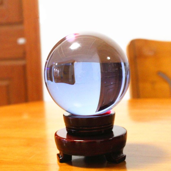 LEEYNEER 1Pack Decorative Crystal Balls Clear Glass Balls For Wedding And Home