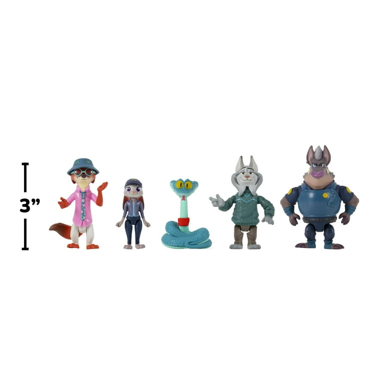 Disney's Zootopia 2 Adventure 5-Pack - Articulated 3 inch Figures