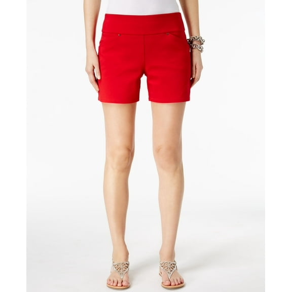 INC International Concepts Petite Pull-On Shorts (Real Red, 12P)