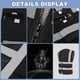 thumbnail image 3 of Chaleco de seguridad XPCARE, paquete de 2 unidades, con cremallera reflectante, negro, grande, 3 of 7