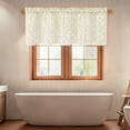 thumbnail image 3 of Alishomtll Beige Linen Lace Sheer Double Layer Light Filtering Valance Curtains , Rod Pocket,52 x 18 in, 3 of 7