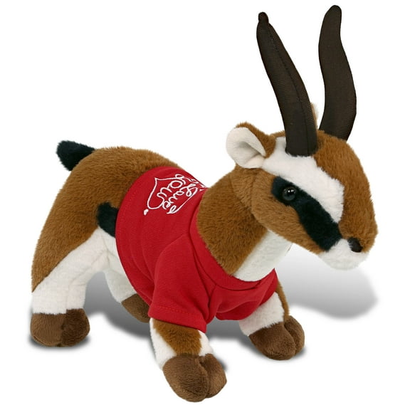DolliBu I LOVE YOU Super Soft Antelope Plush- Cute Antelope Stuffed Animal Plush with I Love You Red Shirt For Valentine, Anniversary, Romantic Date, Boyfriend, or Girlfriend Gift - 10 inches