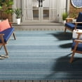 thumbnail image 2 of SAFAVIEH Courtyard Dev Striped Indoor/Outdoor Area Rug, Aqua/Grey, 8' x 11', 2 of 12