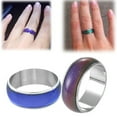 thumbnail image 4 of Soumake 3Pcs Mood Ring Smooth Handmade Alloy Temperature Changing Color Ring for Club, 4 of 7