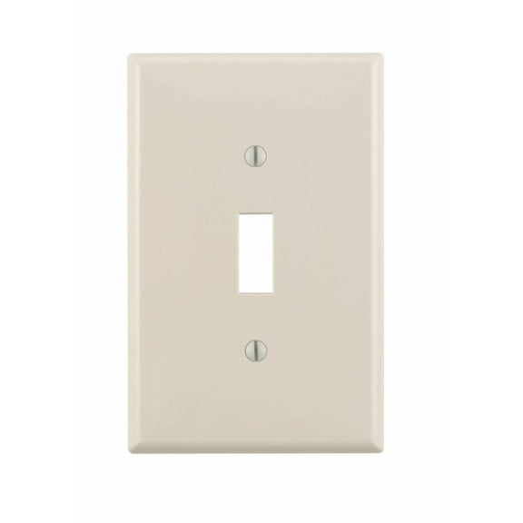 Leviton M56-PJ1-TM 1 Gang Midway Light Almond Toggle Wall Plate