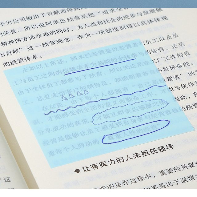 LNGOOR 100pcs Transparent Posted It Sticky Note Pads Notepads Journal School Stationery Office Supplies