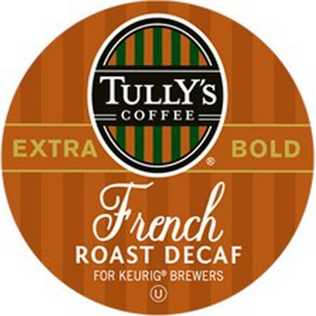 Tully's Coffee K-Cups Decaf French Roast Coffee, 18 count