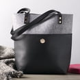 thumbnail image 5 of Christian Art Gifts Felt and Faux Leather Fashion Bible Cover Tote Bag - Love Never Fails - 2 Corinthians 13:8 Inspirational Bible Verse, Black and Gray, One Size, 5 of 5