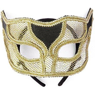 netted mask color: gold