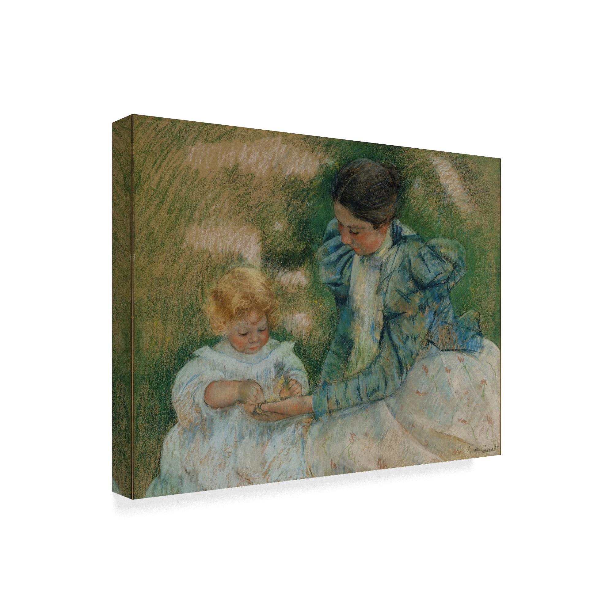 Trademark Fine Art 'Mother Playing With Child' Canvas Art by Mary Stevenson Cassatt