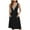 DT-Black, variant on Women's Contrast Strap Slip Dress, Pocketed, Evening Event & Date Night Outfit, Stretchy Jersey Fabric