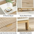 thumbnail image 4 of Tribesigns Night Stands for Bedrooms, White and Gold Nightstands with 3 Drawers, 4 of 5