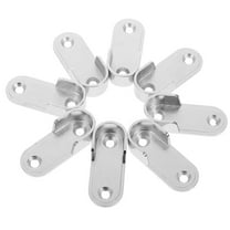 FRCOLOR 8pcs Stainless Steel Closet Rod Brackets 15mm Heavy Duty Socket Flange Rod Holder Shower Curtain Rod Pole End Supports Wardrobe Bracket Holder With Screw