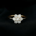 thumbnail image 3 of Rosec Jewels Lab Created Diamond Floral Ring - Ef-Vs Quality Certified Diamond Cluster Ring - with Jewelry Box, 18K Yellow Gold, US 6.50, 3 of 6