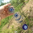 thumbnail image 2 of Turkish Blue Evil Eye Hamsa Hand Elephant Amulet Wall Protection Hanging Lucky, 2 of 11