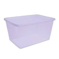 thumbnail image 1 of Caja Almacenamiento Sterilite de Plástico Transparente con Tapa Color Morada 55LT, 1 of 4