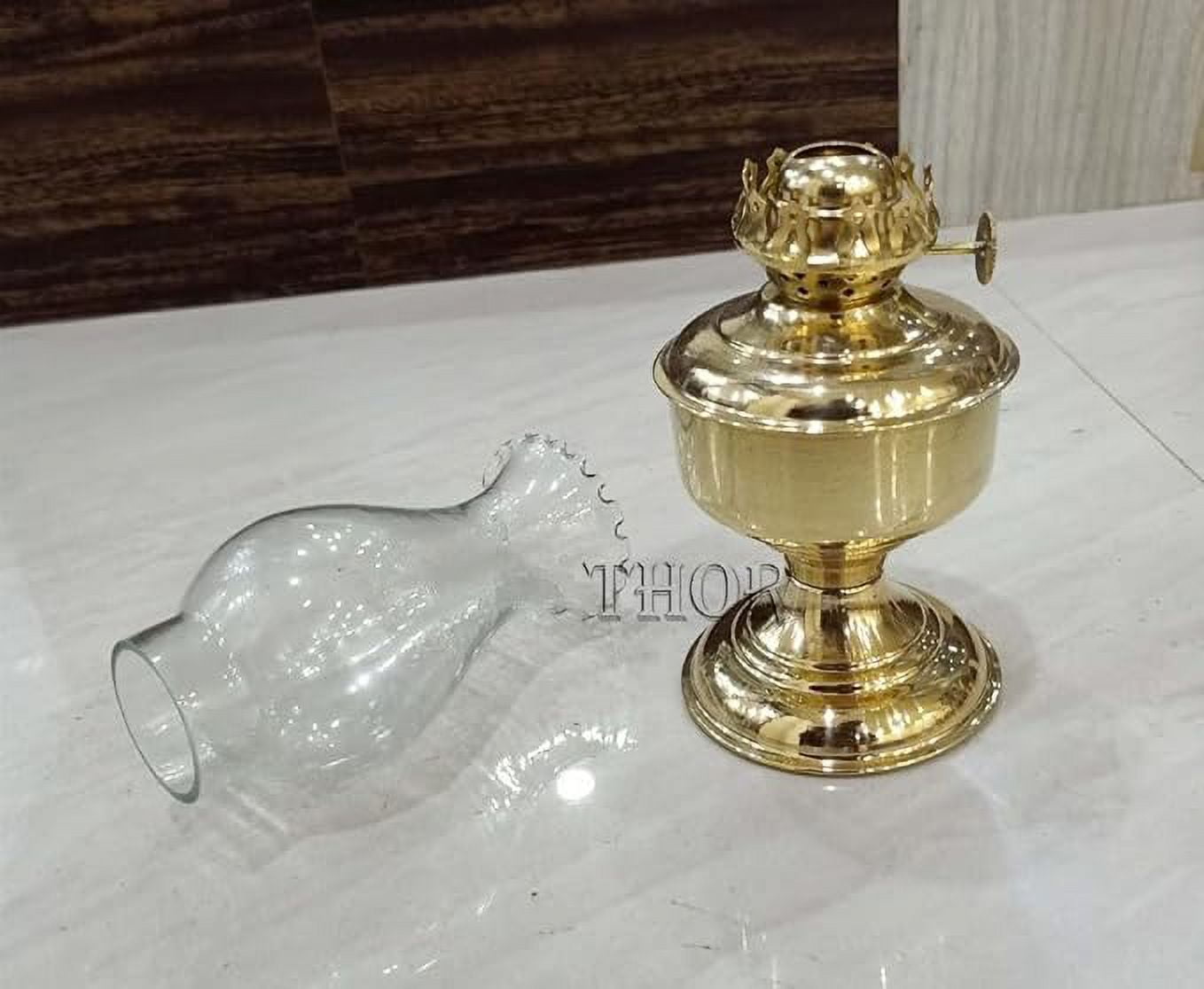 Vintage Brass Mini Oil Lamp, Glass Oil Lamp Nautical for Home Decor Rustic Vintage Home Decor Gifts