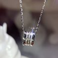 thumbnail image 1 of Joyería de moda para mujer, collar chapado en plata, colgante de circón cúbico, regalo de boda, 1 of 5