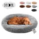 thumbnail image 4 of Decdeal Cama redonda para mascotas decdeal GY-01, diseño suave y cómodo, color gris claro, diámetro 100 cm, altura 26 cm, ideal para mascotas de hasta 30 kg., 4 of 7