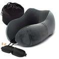 thumbnail image 2 of Travel Pillow Memory Foam Neck Pillow Support - Comfortable & Breathable Cover, 2 of 4