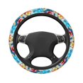 thumbnail image 5 of Cauagu Surreal Seafood Extravaganza Print Car Steering Wheel Cover - Universal Car Accessory for Diverse Cars for Steering Wheel with a Diameter of 14.5"-15", 5 of 7