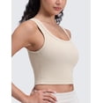 thumbnail image 5 of CRZ YOGA Padded Longline Sports Bras for Women Yoga Workout Cami Ribbed Crop Tops, 5 of 6