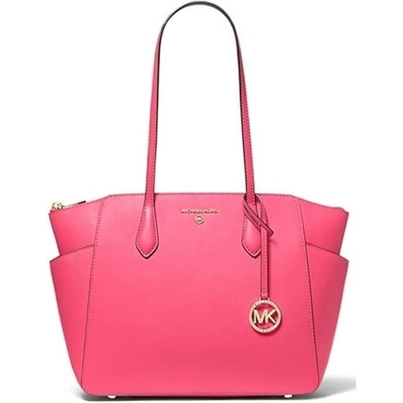 Michael Kors Marilyn Medium Saffiano Leather Tote Bag , Rubin Red