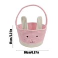 thumbnail image 3 of TACILIP 1 Easter Cotton Rope Storage Basket with Handles Convenient Bunny Storage Basket Desktop Storage Basket Easter Goodie Bags, Gifts for Men, 3 of 6