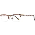 thumbnail image 4 of FONEX Monture de Lunettes Colorée en Titane Pur pour Hommes Semi-Cerclée Carrée Lunettes Monture (85890 Rouge), 4 of 7