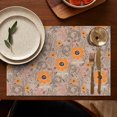 thumbnail image 4 of Pioneer Flower Floral Print Pattern Summer Placemats Table Placemats Set Of 6-Linen Kitchen Washable Placemats Table Mats 12x18 Inch Non-Slip Heat Resistant, 4 of 5