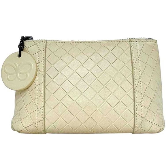 Pre-Owned Bottega Veneta Pouch ec-24437 White Intrecciato Mirage Leather BOTTEGA... (Good)