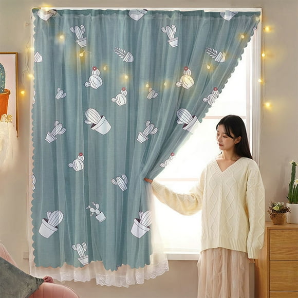 Self-Adhesive Window Curtains, Easy Installation No Drill, Light-Filtering Fabric, Modern Bedroom Decor, for Home Living, Energy-Saving Blinds, Washable Sheer Panels, Blackout Protection, JACSZPA