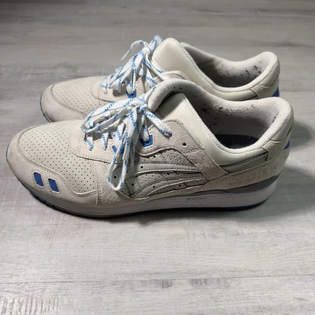 Asics Mens Sneakers White Size 11.5 Gel Lyte 3 J Crew Silver Birch Casual