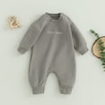 thumbnail image 3 of Okbabeha Newborn Baby Boy Fall Winter Onesie 0 3 6 9 12 18Months Warm Fleece Long Sleeve Bubble Romper Jumpsuit Outfits, 3 of 7