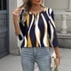 thumbnail image 2 of TaTaai 3/4 Sleeve T-Shirt Skin-Friendly Lightweight Women's Fashion Printed Button Round Neck Loose Casual All Occasion Daily Wear Top Gift, 2 of 7