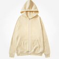 thumbnail image 2 of Babcutegg Mens Full Zip Hoodie Loose Fit Long Sleeve Casual Hooded Sweatshirt with Pockets Size 2XL, 2 of 7