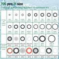 thumbnail image 2 of 705 Pcs 2 in 1 Rubber Plumbing Washer O Ring Kit Faucet Repair for Faucet Spigot Garden Hose Pressure Washer, 2 of 12