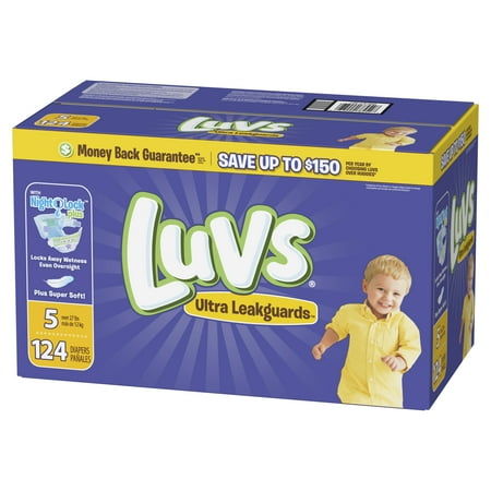 Luvs Ultra Leakguards Diapers, Size 5, 124 Count