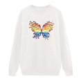 thumbnail image 4 of ICHUANYI Liquidación Sudadera de Manga Larga con Estampado de Cuello Redondo para Mujer Blusa Informal Tops ICHUANYI WER202308254107, 4 of 4