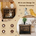thumbnail image 6 of Barara King Dog Crate, Pet Crate, Pet Kennel, Wooden Dog Crate Furniture with Tray and Double Door-Brown, 6 of 7