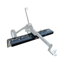 Titan Attachments 6' Landscape Rake Add-On Transformer Tow Frame, Bolt-On Rake has 36 Heat Treated Tines, Gardening Tool, Landscaper, and Grass Comb