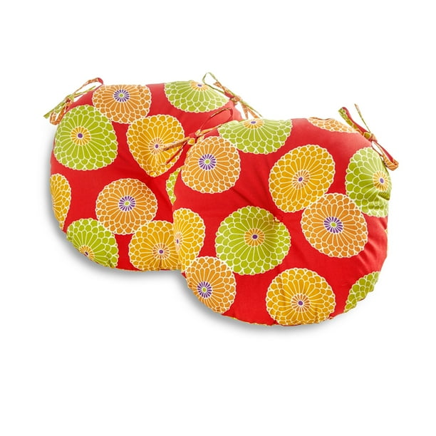 Greendale Home Fashions 18 Outdoor Bistro Chair Cushion Set Of 2 Com Outdoor Bistro Chair Cushion Set, 18 Inch Round Chair Cushions