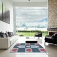 thumbnail image 7 of Ahgly Company Machine Washable Indoor Rectangle Transitional Jeans Blue Area Rugs, 4' x 6', 7 of 7