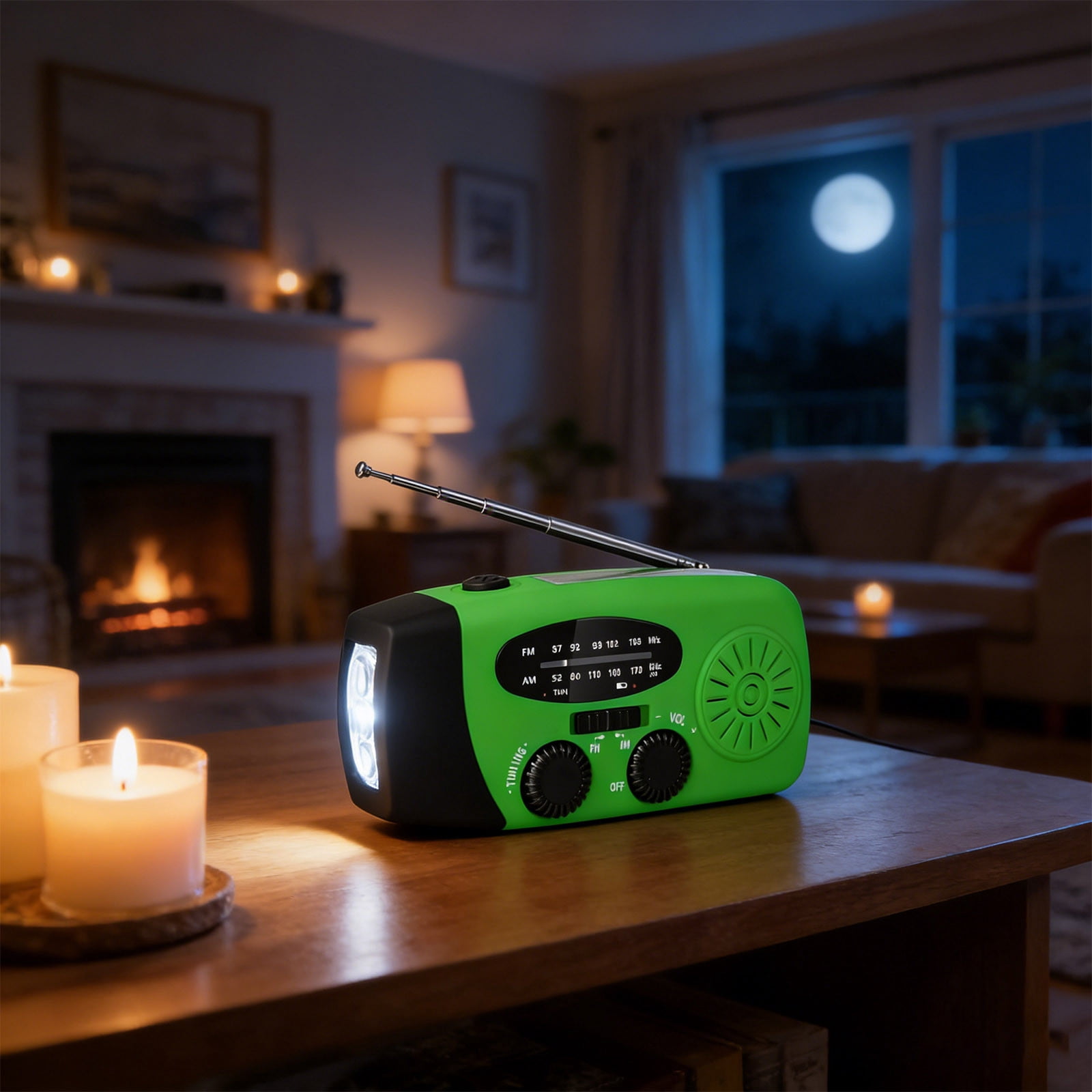Emergency Solar Hand Crank Radio, 2000mAh Power Bank with Flashlight, Portable Waterproof Camping Survival Gear