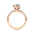 thumbnail image 5 of 2 Carat IGI Certified Round Shape Lab Grown Diamond Engagement Ring | 14K Rose Gold | Danica Side Oval Diamond Eternity Lab Diamond Ring | FG-VS1-VS2 Quality Friendly Diamonds, 5 of 5